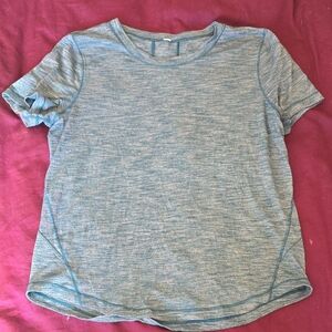 lululemon athletica Heathered Blue Short Sleeve Tee